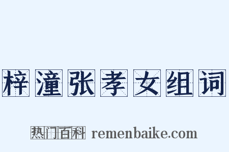 梓潼张孝女组词是什么意思的图片